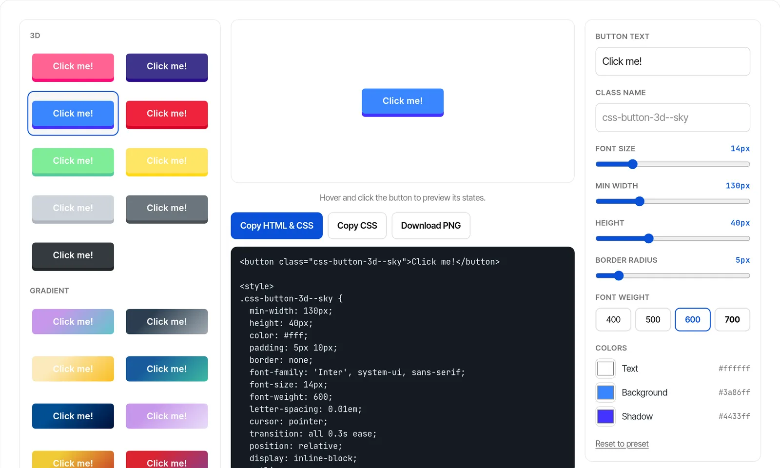 CSS Button Generator screenshot 1 of 1